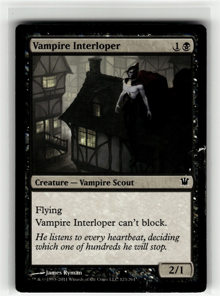 Vampire Interloper Innistrad #123 ISD MP MTG Card for Collectors and Players