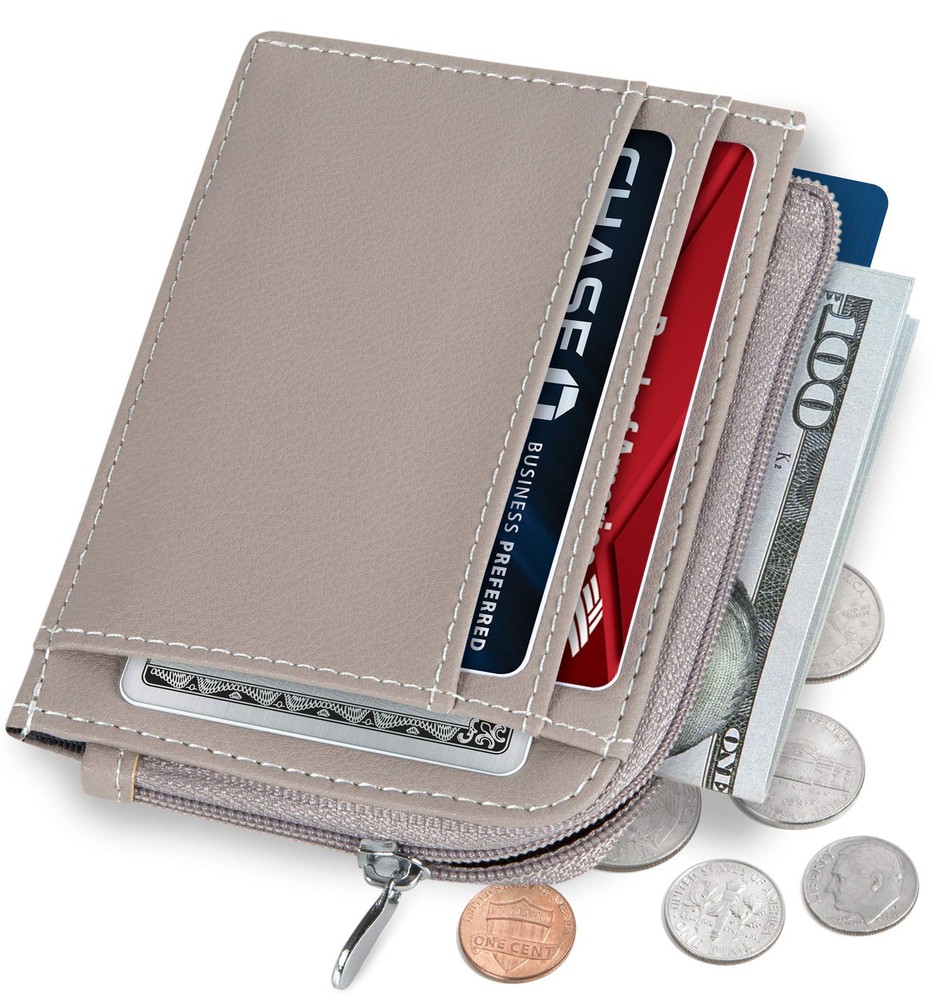 Women's RFID-Blocking Luxury Leather Zipper Wallet Compact & Stylish