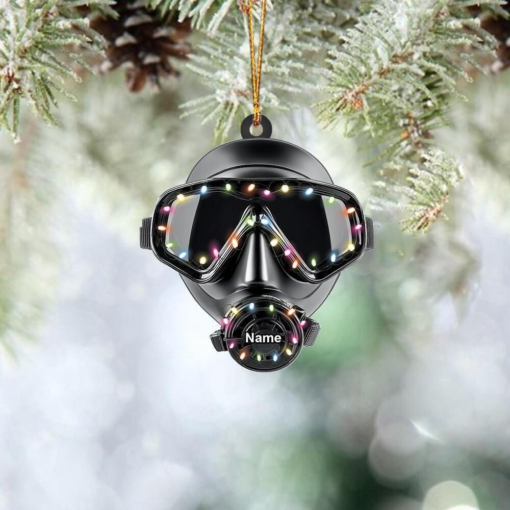 Scuba Diving Mask Christmas Ornament  Underwater Sea Ocean Diver Ornament Gift