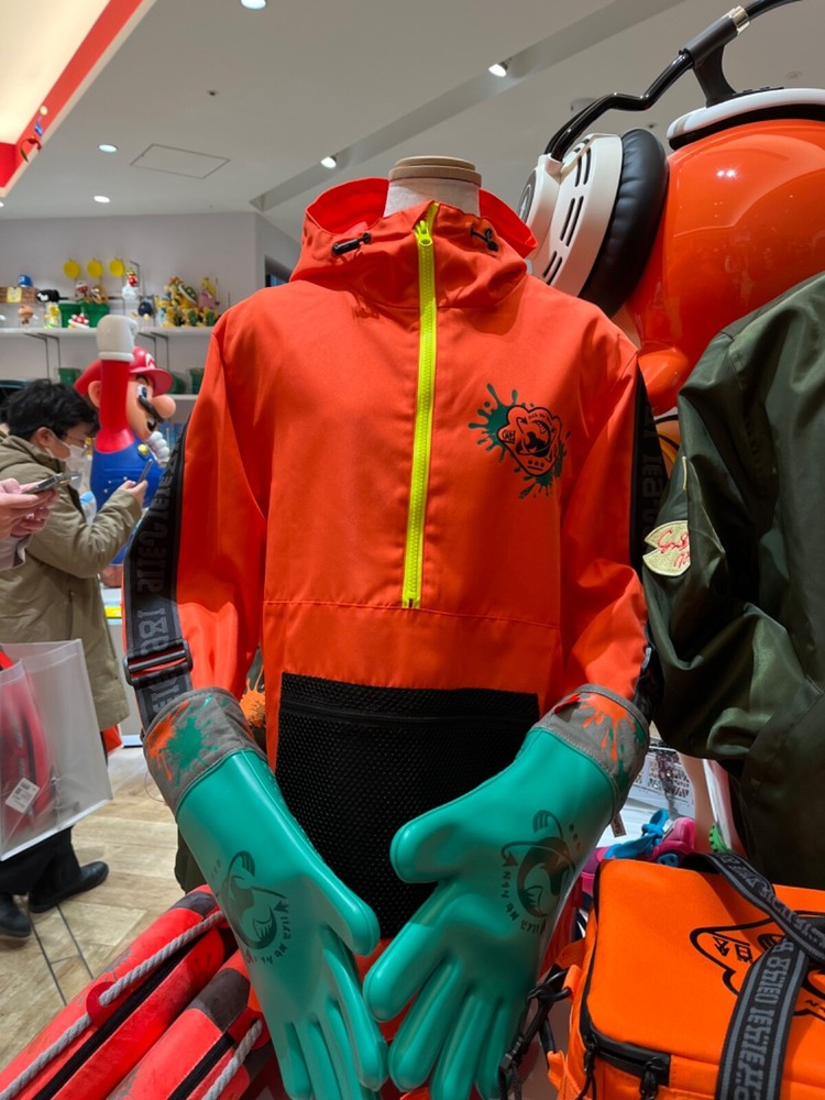 Flash Sale! )Nintendo Store Tokyo Front zip hoodie SALMON RUN Splatoon 3-image