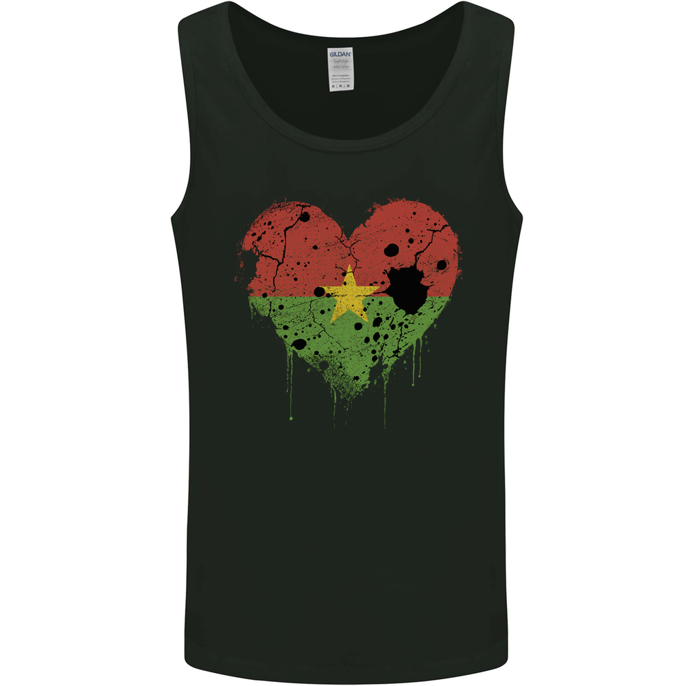 Love Burkina Faso Flag Day Football Mens Vest Tank Top