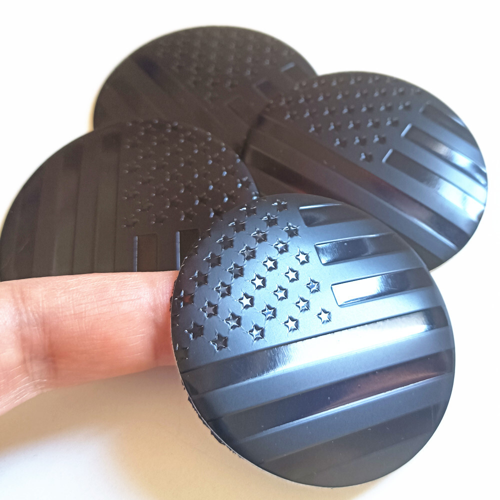 3d USA Flag WHEEL CENTER STICKER Black Car Wheel Hub Cover Stickers Cap 56MM