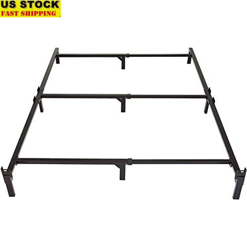 King Size Metal Bed Frame with 9-Leg Steel Support - Easy Assembly & Durable