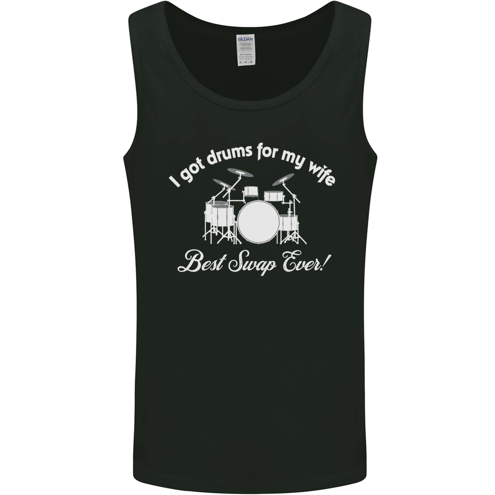 Drums for My Wife Drummer Drumming Mens Vest Tank Top
