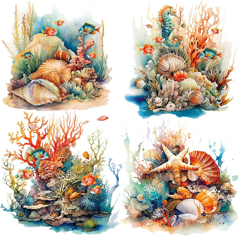 Underwater World Toilet Sticker Wall Decals Strong Back Adhesive Decoration Tool