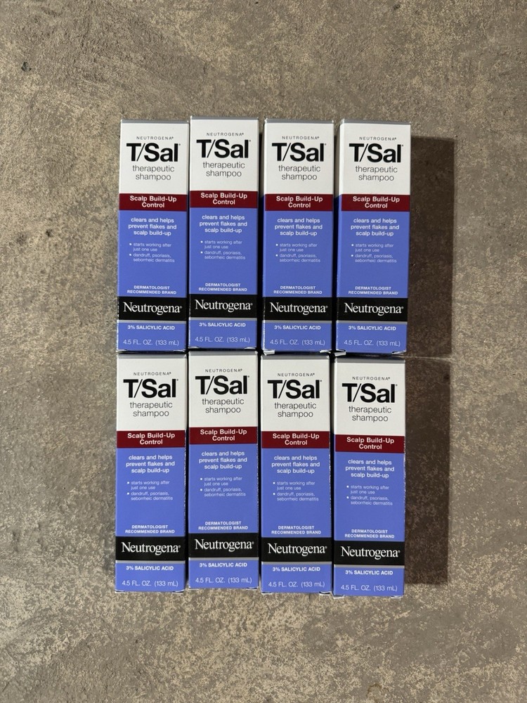 Neutrogena T/Sal Scalp Build-Up Control Therapeutic Shampoo 4.5oz 8 Pack