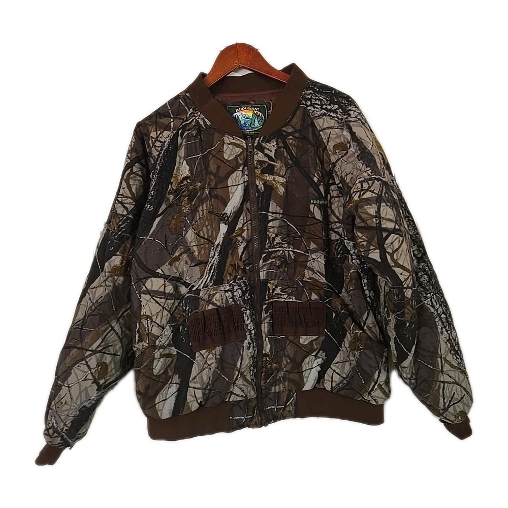 Vintage Hodgman Jacket Mens XL 90s Camo Hunting Bomber Puffer Coat Outdoor Vtg