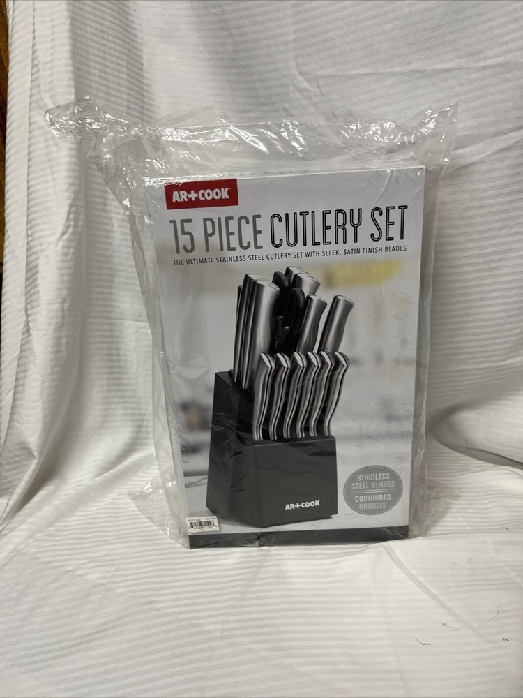 AR + Cook 15-Piece Stainless Steel Cutlery Set for Modern Kitchens