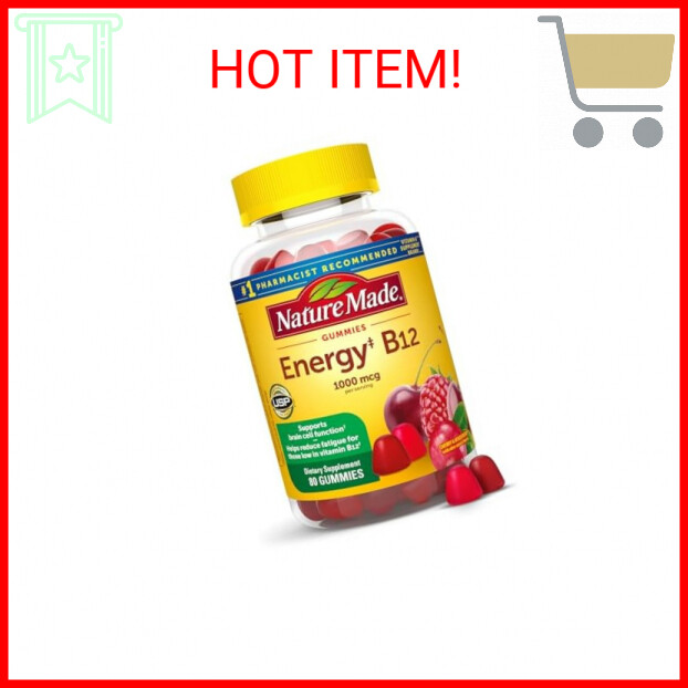 Nature Made Energy B12 1000 mcg, Dietary Supplement for Energy Metabolism Suppor
