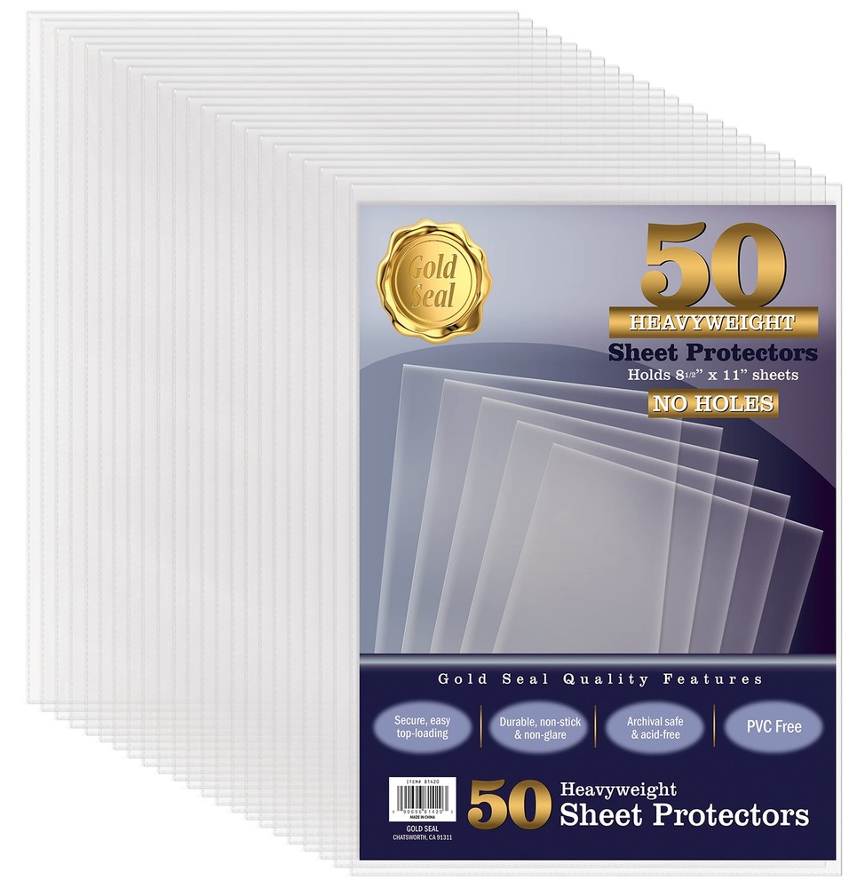 GOLD SEAL No Holes Sheet Protectors, Bulk Pack, Letter Size (8.5 x 11 Inch), ...