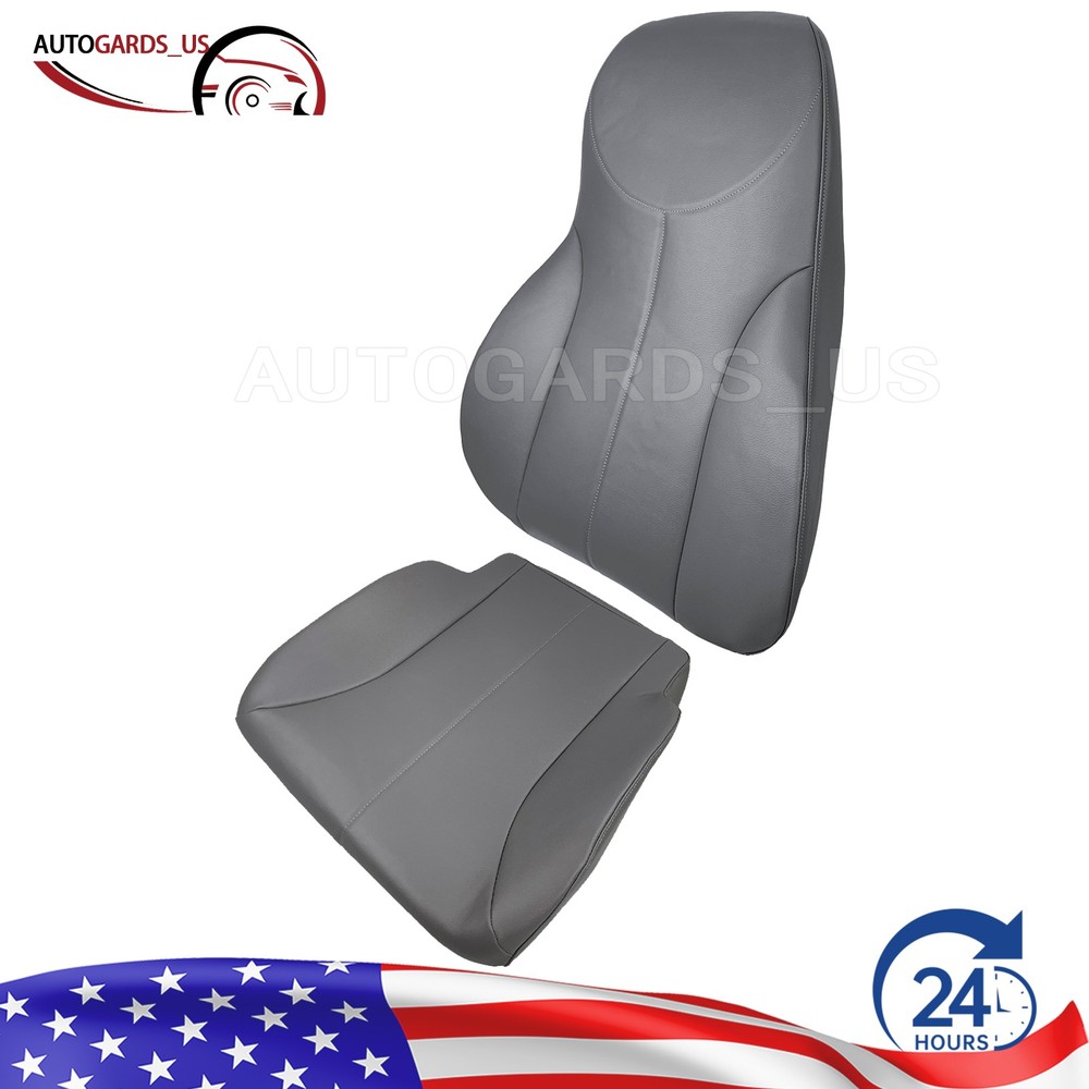 For Ford F-250 F-350 Work Truck 2001-07 Driver Bottom & Top Seat Cover Gray