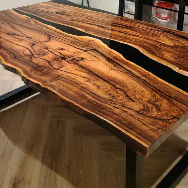 Black Epoxy Coffee Sofa Center Table Epoxy Table , Home Cyber Monday Sale Decors-image