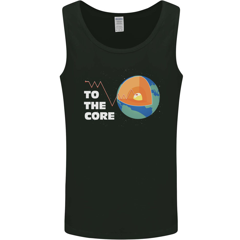 To the Core Climate Change ECG Heart Pulse Mens Vest Tank Top