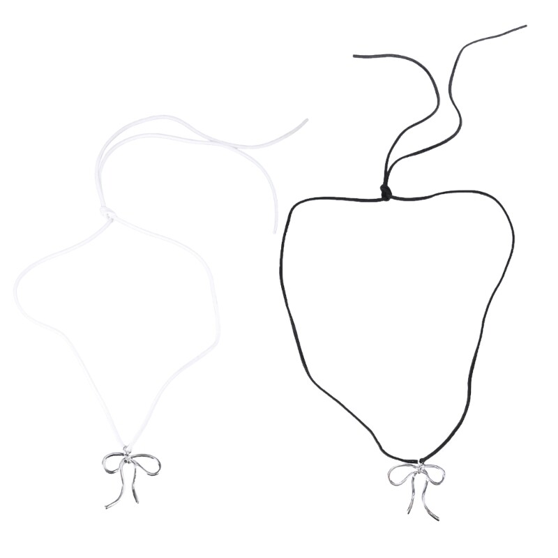 Adjustable Chain Necklace Fashion Butterfly Bows Neckchain Bowknot Shaped Choker