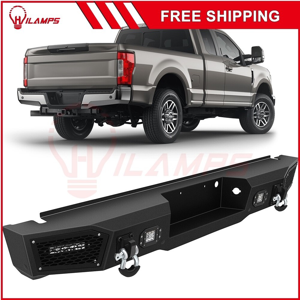 2011-2016 Ford F250 6.7L Steel Rear Bumper Guard with LED Light Bar & Fog Lamps