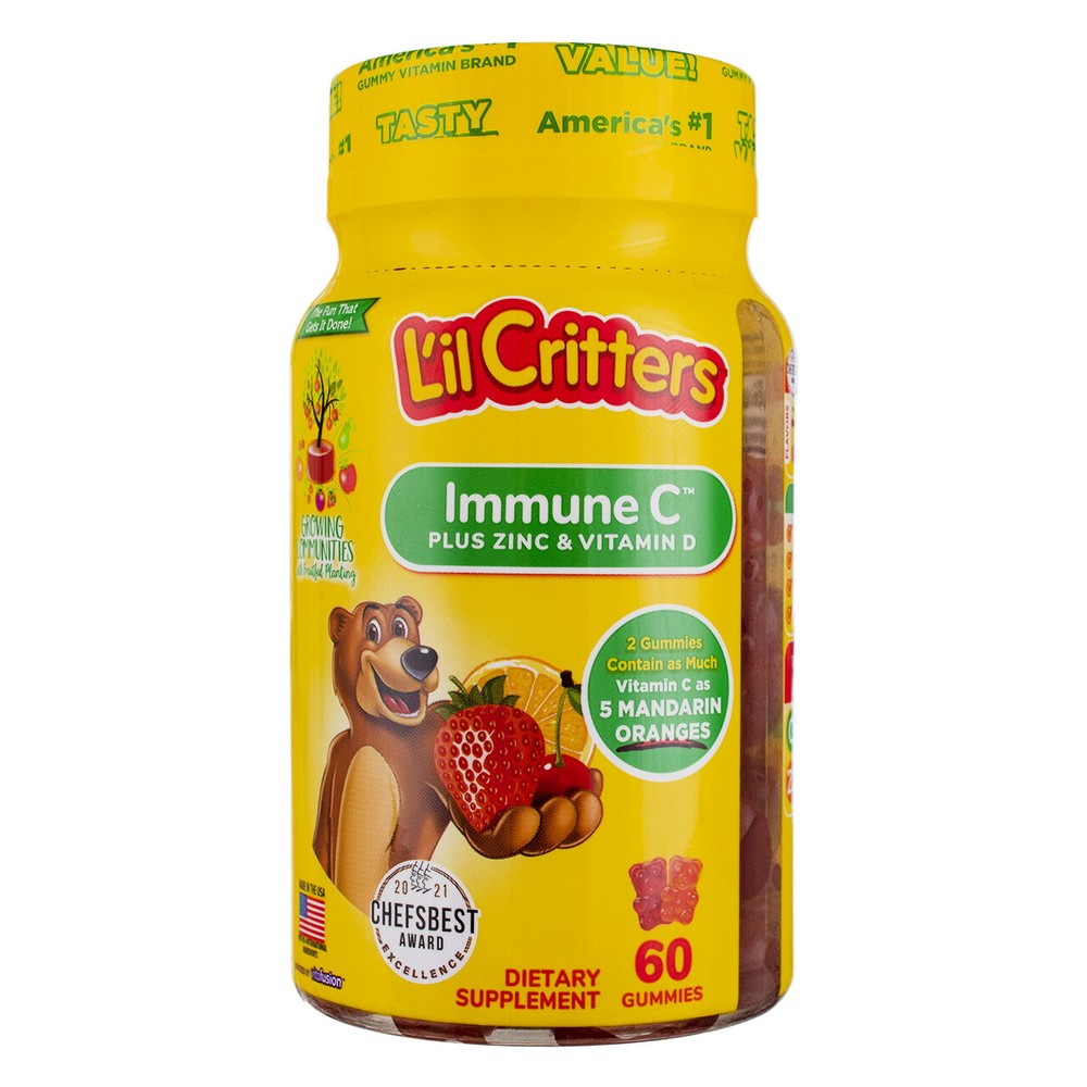 4 Pack Vitafusion L'il Critters Immune C Gummies Dietary Supplement, Assorted...