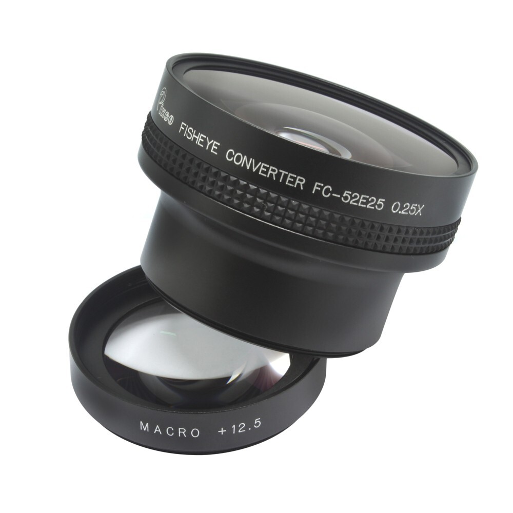52mm 0.45X 52mm 0.25X Fisheye Wide Angle Lens For Canon Nikon Pentax Camera