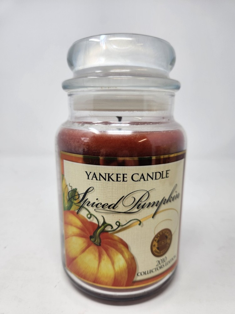 Yankee Candle Spiced Pumpkin 22 oz Collector's Edition Fall Autumn 2010