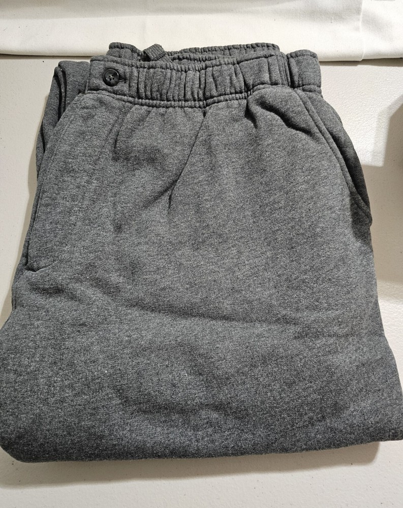 NIP Mens LL BEAN Charcoal Heather Gray Fleece SweatPants size XL TALL Zipper