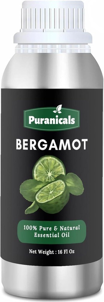 100% Pure Bergamot Essential Oil 16 oz by Puranicals | Undiluted Natural Aromatherapy Oil
