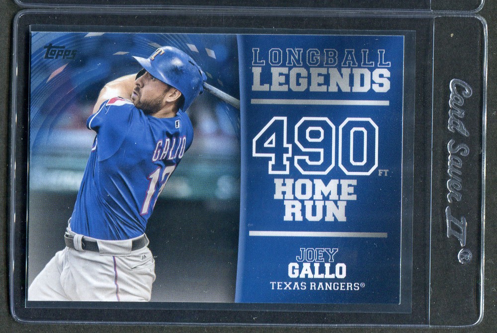 2018 Topps Series 2 Longball Legends Joey Gallo #LL-14 Blue Parallel Texas Rangers Card