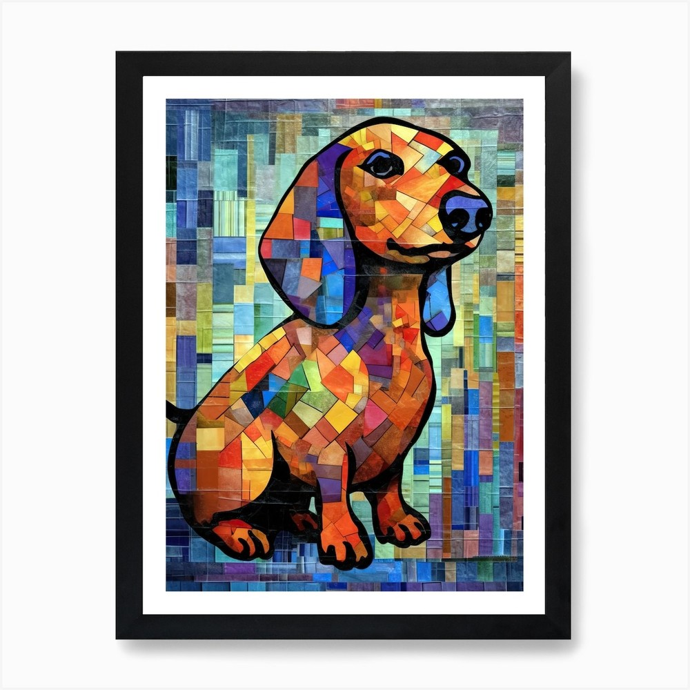 Dachshund dog print 5 Art Print Framed Wall Art Poster Canvas Print Picture