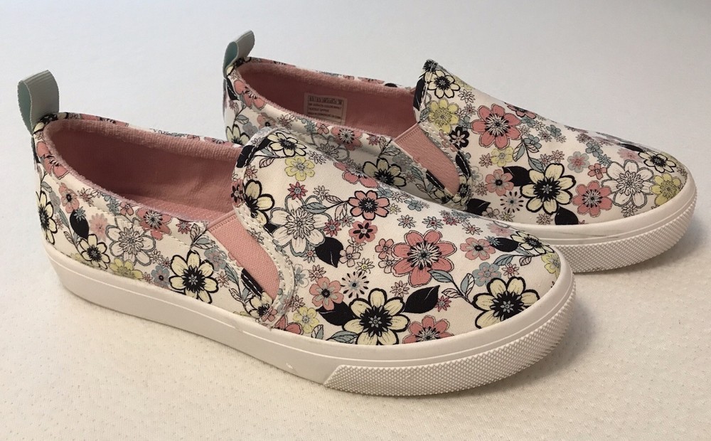 Skechers Floral Deck Boat Shoes Sneakers Women 8.5 US Memory Foam SN 155479