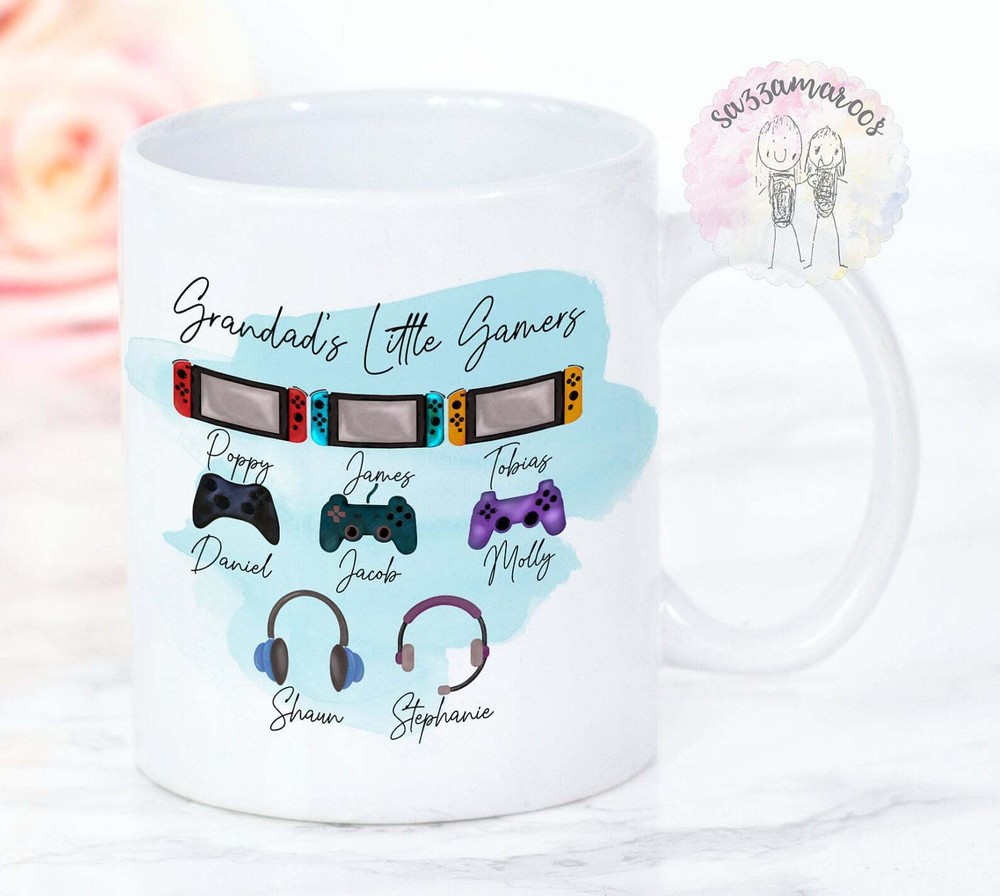 Grandad Gift Grandad Mug Grandad's Little Gamers Daddy Mug Gift For Dad Daddy