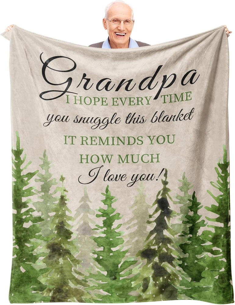 Fathers Day Grandpa Gifts Blanket 60’’X50’’, Best Gifts for Grandpa, Grandpa Gif-image