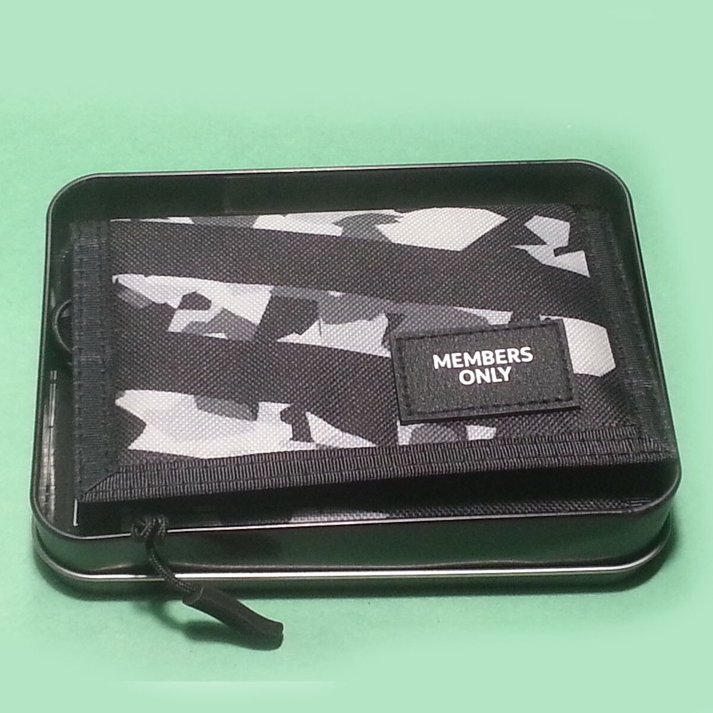 Members Only RFID Blocking Canvas Camo Tri-Fold Wallet New in Box-image