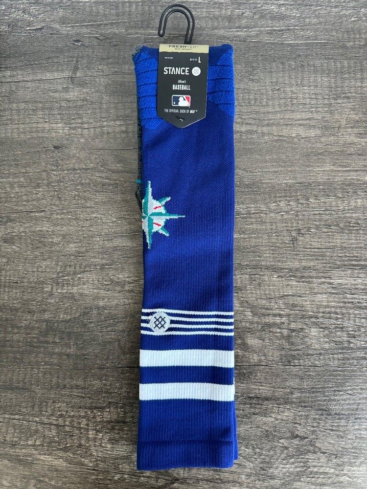 NEW Stance x MLB Diamond Pro Seattle Mariners OTC Socks Large 9-13 Navy (NWT)