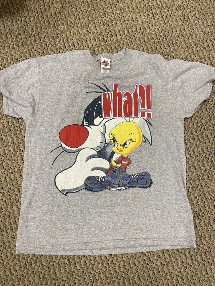 90s Vintage Looney Tunes Sylvester & Tweety Graphic T-Shirt Size Large