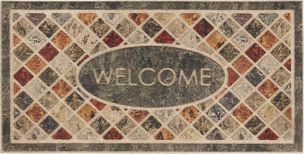 Entryway Welcome Mat 2' X 4' All Weather Doormat Outdoor Non Slip Recycled Rubbe