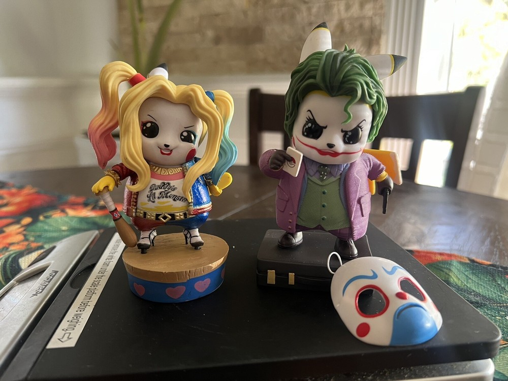 2pc/set Pikachu Pokémon Figure The Joker & Harley Quinn The Joker Batman DC 5”