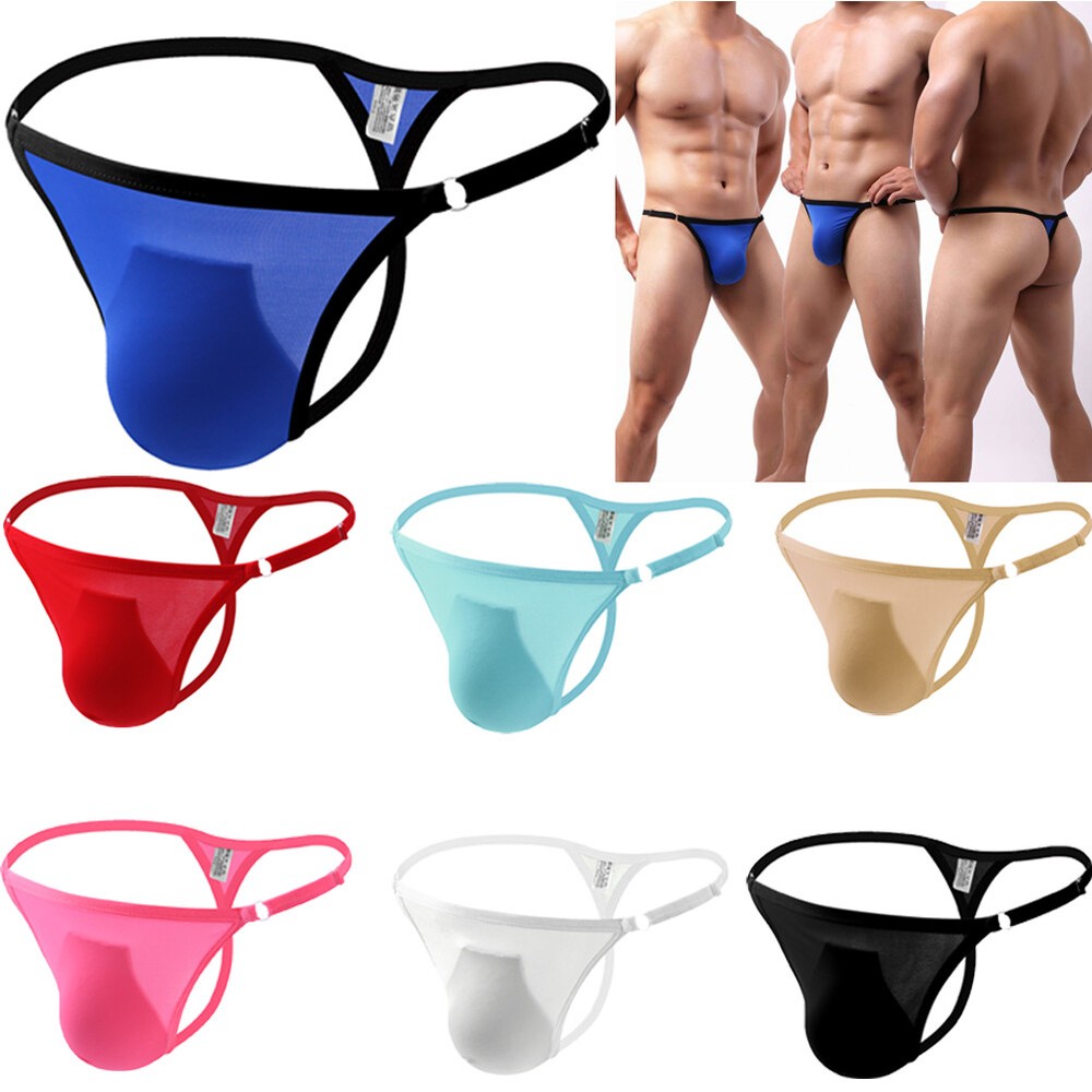 Men G-string Thong Bulge Pouch Panties Micro Bikini T-back Underwear Brief