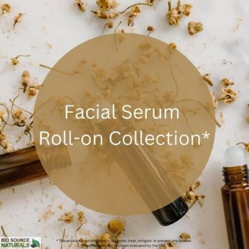 4-Pack Facial Serum Roll-On Set - 0.3 fl oz Amber Glass Bottles