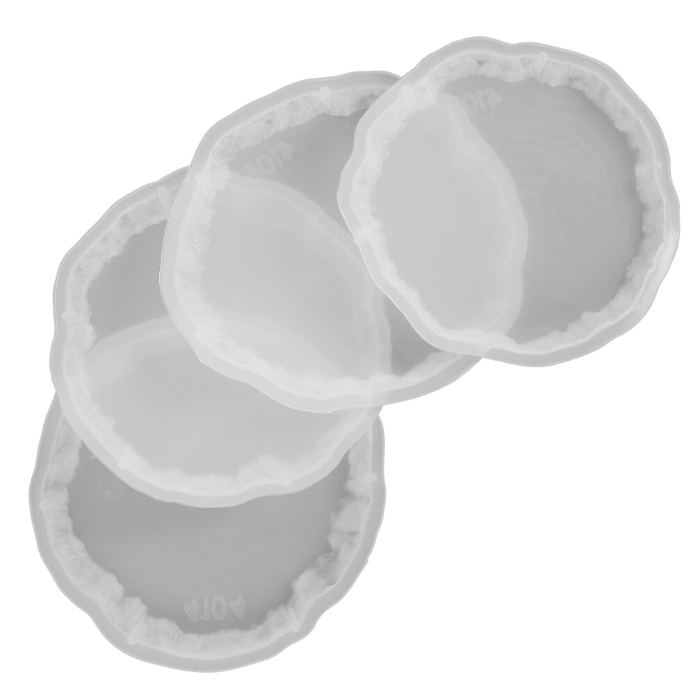 4 Pcs Casting Mold Epoxy Soap Fruit Plate Vivid Coaster Molds