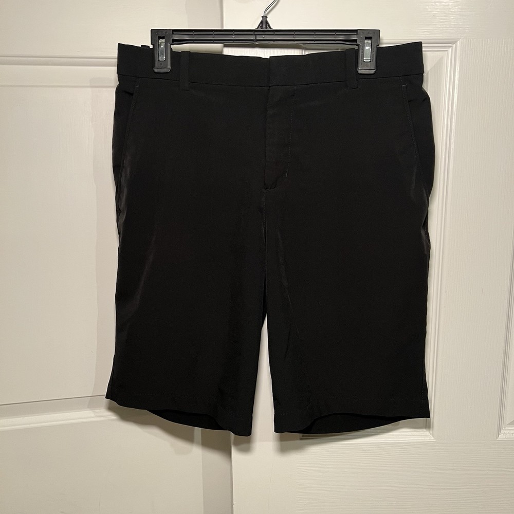 Nike Dri-Fit Golf Shorts Black Size 32 Bermuda Performance Stretch Lightweight