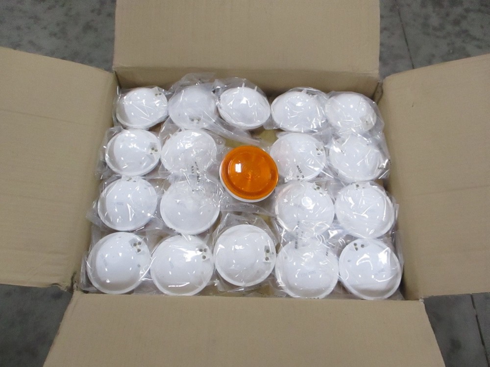 99-Pack Amber Incandescent 4-Inch Round Truck and Trailer Turn Signal Marker Lights – Durable, Weather-Resistant, and DOT-Compliant for Enhanced Road Safety