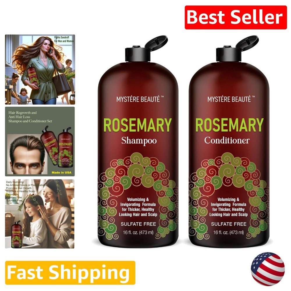 Luxurious Biotin-Infused Hair Growth Shampoo and Conditioner Set - 16 fl oz each