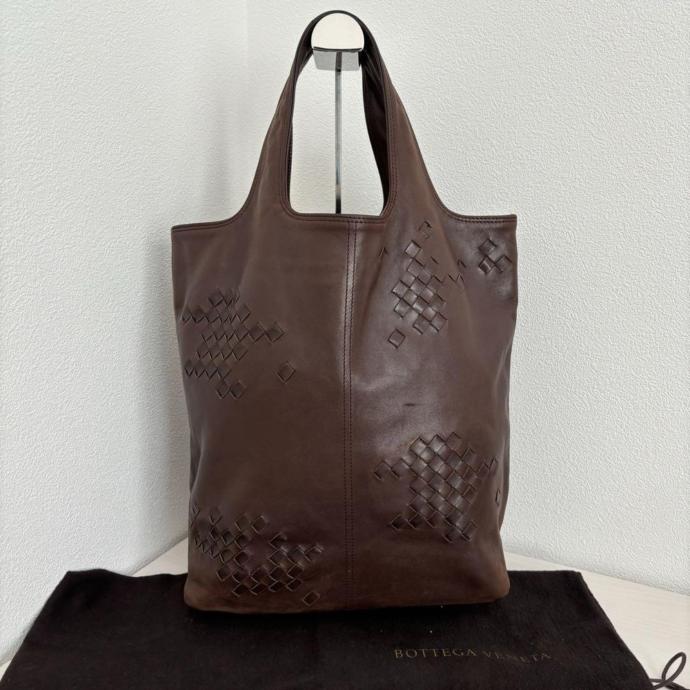 Bottega Veneta Handbag Intrecciato Leather Brown