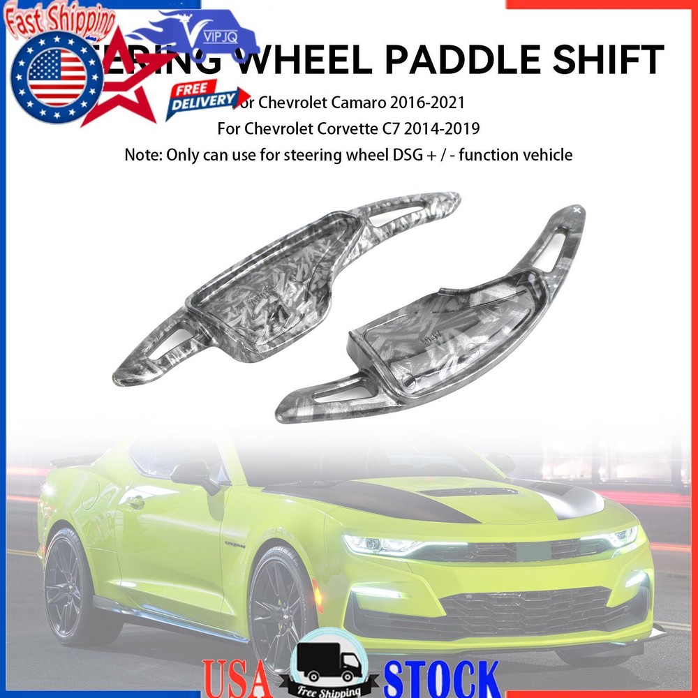 Steering Wheel Paddle Shifter Extensions Fit Chevy C7 Corvette Camaro 2014-21