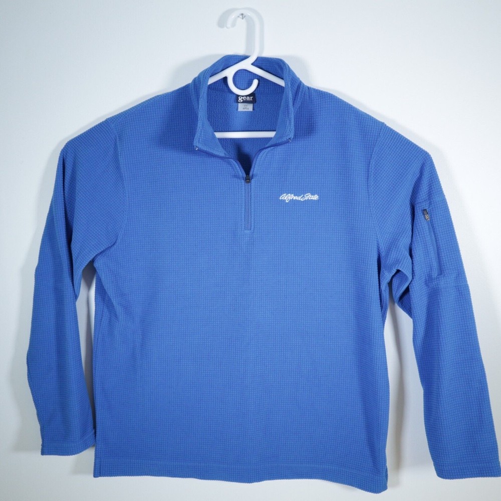 Alfred State College Blue Mens Large Full Zip Fleece for Sports Gear