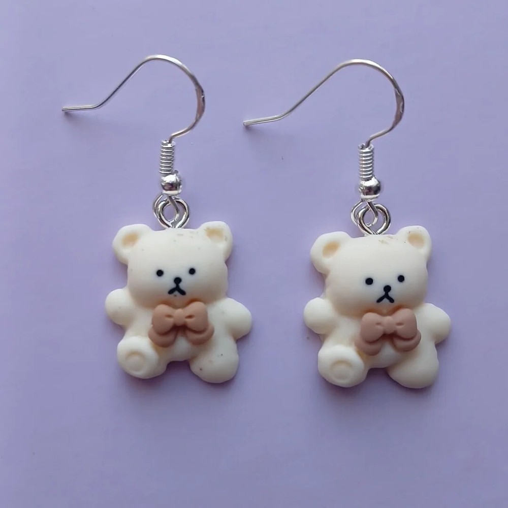 Teddy Bear Stud Earrings for Women Cute Gold Plated Bear Jewelry Gift