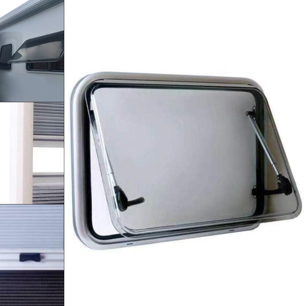 2 Optional Size RV Exit Window 530mm/630mm RV Window Replacement Camper Aluminum