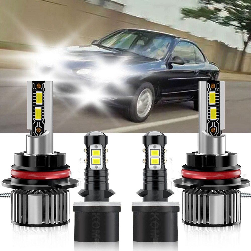 Upgrade 4x LED Headlight & Fog Lamp Kit for 1997 Ford Escort  