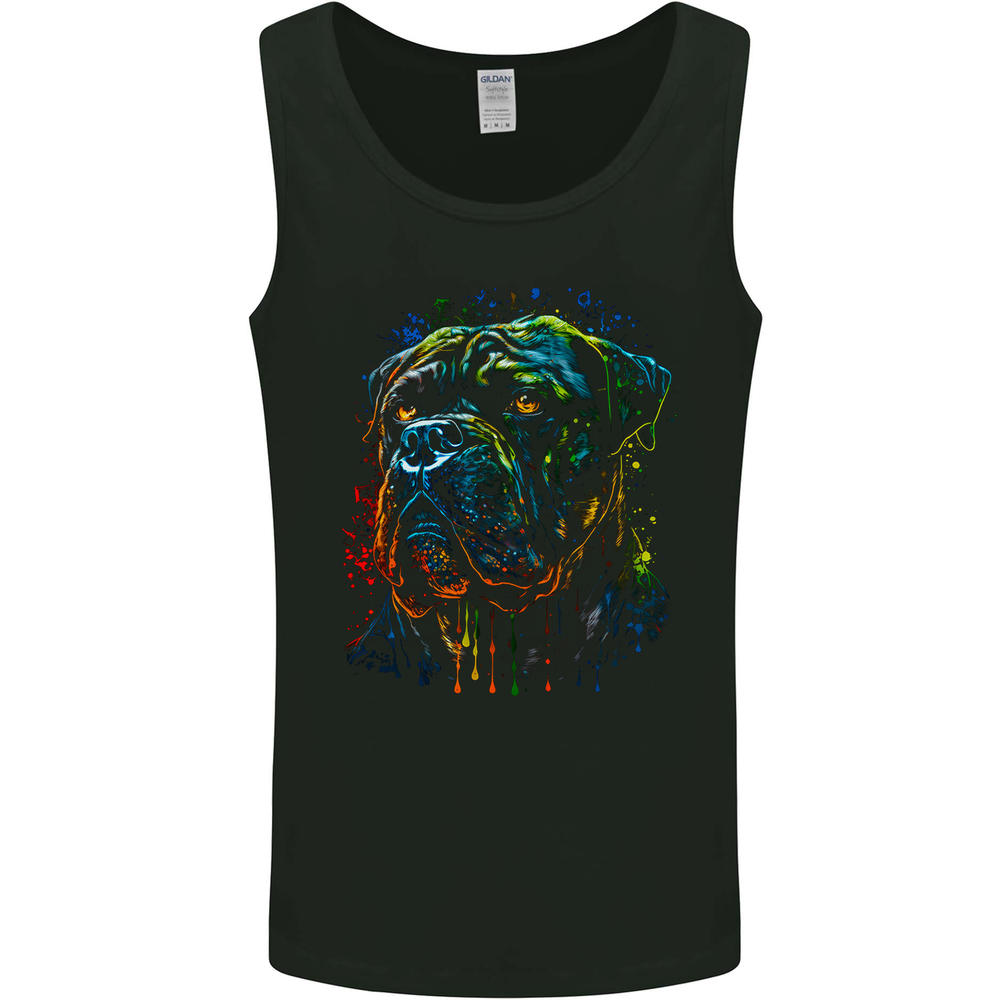 A Colourful Cane Corso Dog Mens Vest Tank Top