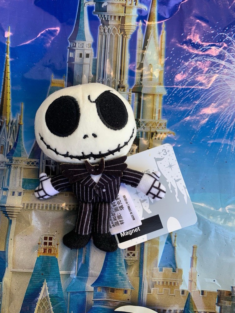 Disney Parks Nightmare Before Christmas Jack Skellington Mini Plush Magnet New