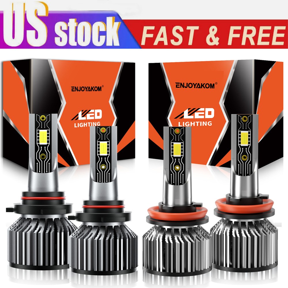 LED Headlight Kit 9005+H11 Hi/Lo Beam Bulbs 6500K For Chevrolet Tahoe 2007-2021