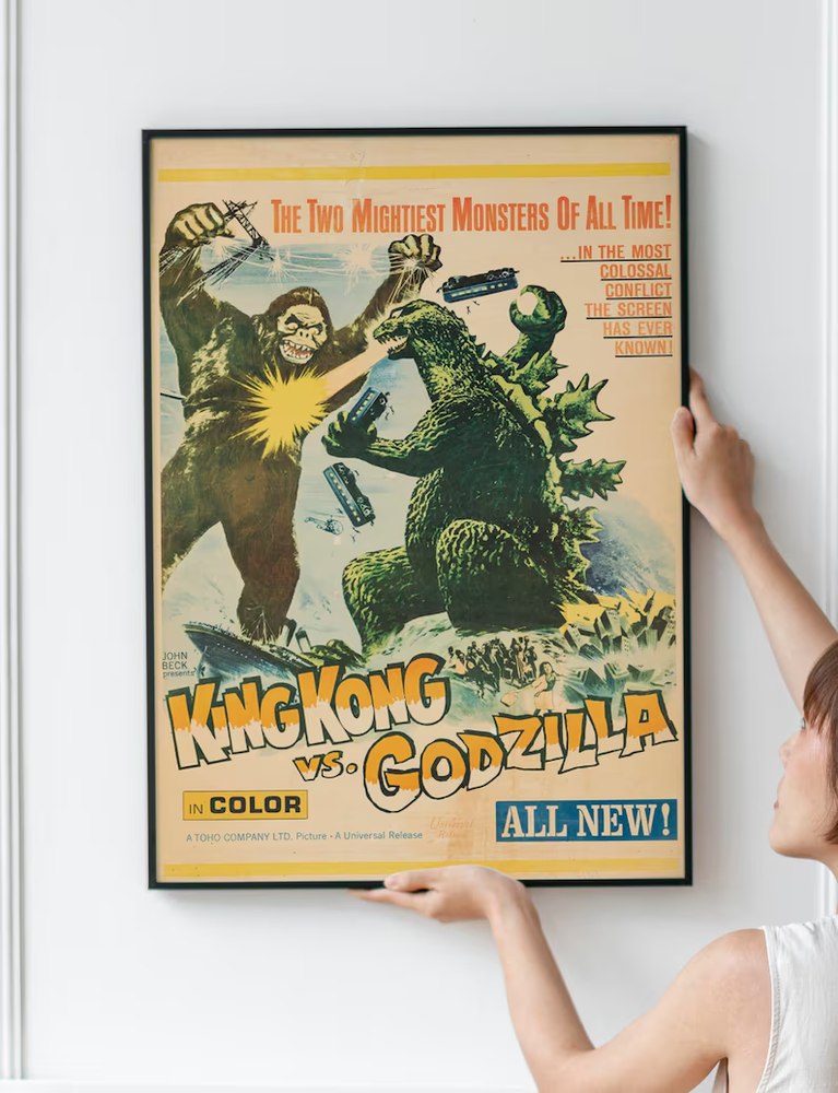 1963 Godzilla Vintage Sci-Fi Movie Poster Classic Film Art
